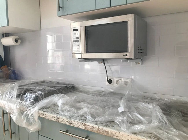 Suport pentru cuptor cu microunde pe perete. Instalare suport. - imagine 1