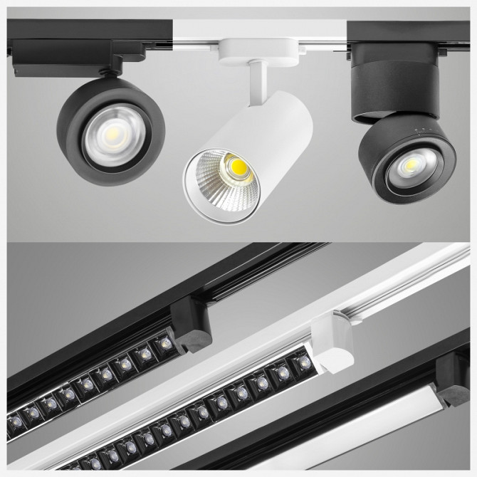 Proiector LED pe sina, proiector track cu LED, sisteme de iluminat - изображение 1