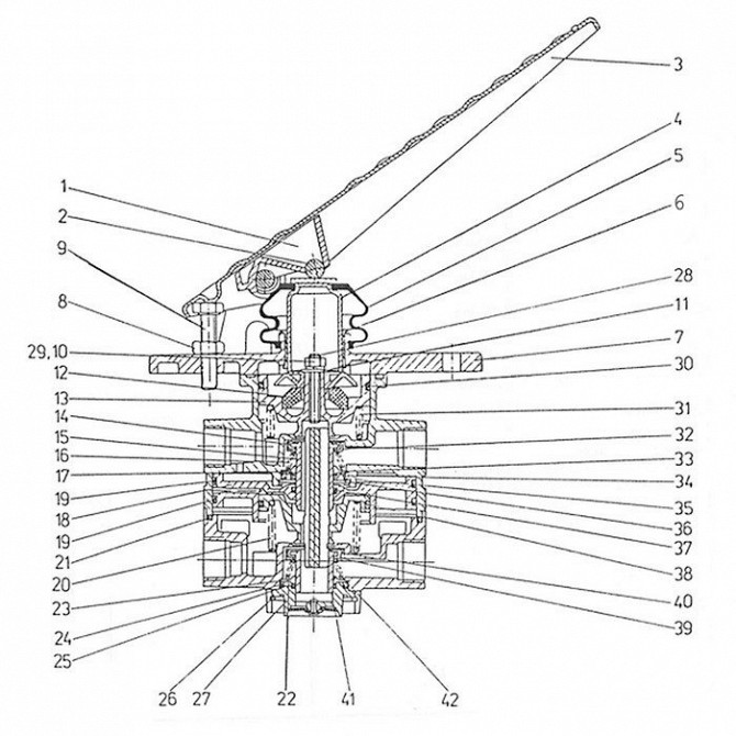 Тормозной клапан с педалью на погрузчик Сталева Воля Л-34,Дресста 534 - изображение 1