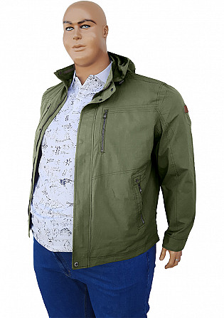 Большого размера мужская летняя куртка из натуральной ткани. - изображение 1